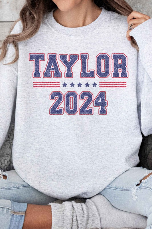 TAYLOR FOR PRESIDENT 2024 OVERSIZED SWEATSHIRT - lolaluxeshop