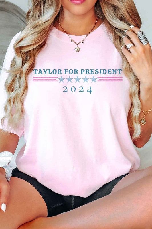 TAYLOR FOR PRESIDENT OVERSIZED TEE - lolaluxeshop