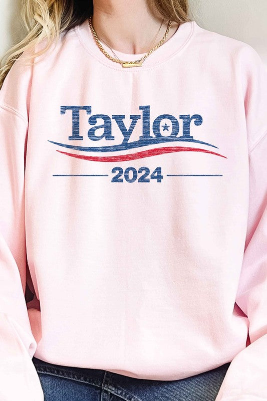 TAYLOR FOR PRESIDENT 2024 OVERSIZED SWEATSHIRT - lolaluxeshop