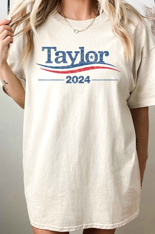 TAYLOR FOR PRESIDENT 2024 OVERSIZED TEE - lolaluxeshop