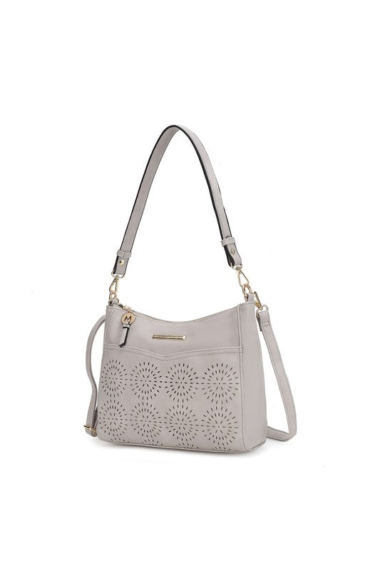 MKF Collection Alani Laser Cut Shoulder Bag by Mia - lolaluxeshop