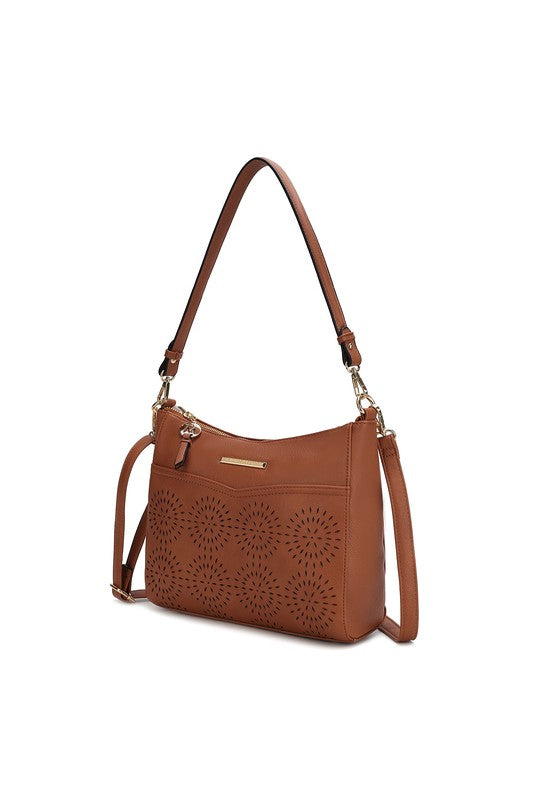 MKF Collection Alani Laser Cut Shoulder Bag by Mia - lolaluxeshop