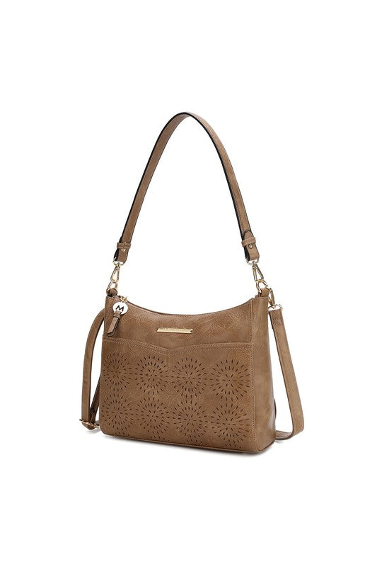 MKF Collection Alani Laser Cut Shoulder Bag by Mia - lolaluxeshop