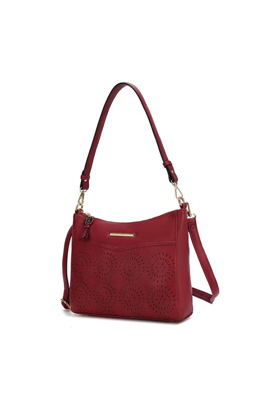 MKF Collection Alani Laser Cut Shoulder Bag by Mia - lolaluxeshop