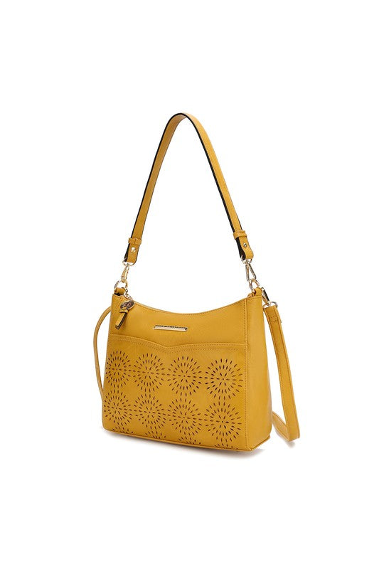 MKF Collection Alani Laser Cut Shoulder Bag by Mia - lolaluxeshop