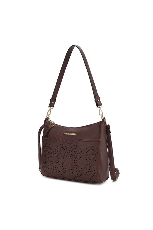 MKF Collection Alani Laser Cut Shoulder Bag by Mia - lolaluxeshop