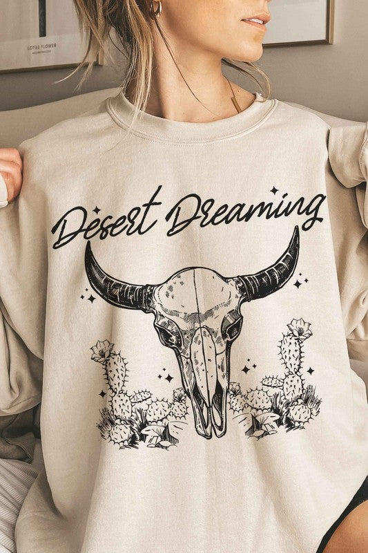 DESERT DREAMING WESTERN OVERSIZED SWEATSHIRT - lolaluxeshop