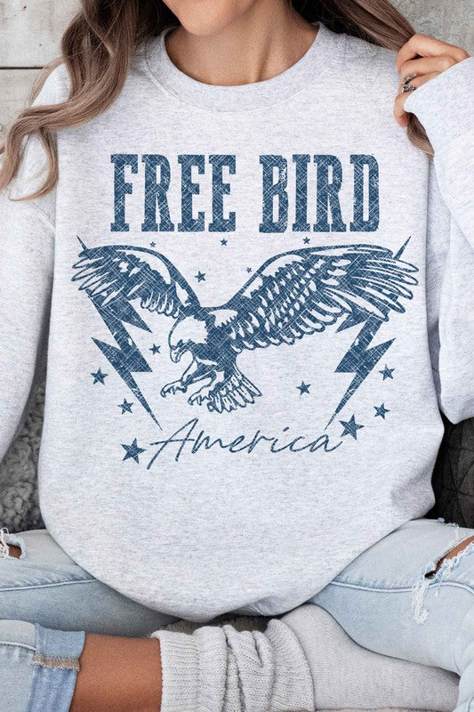 FREE BIRD AMERICAN EAGLE OVERSIZED SWEATSHIRT - lolaluxeshop