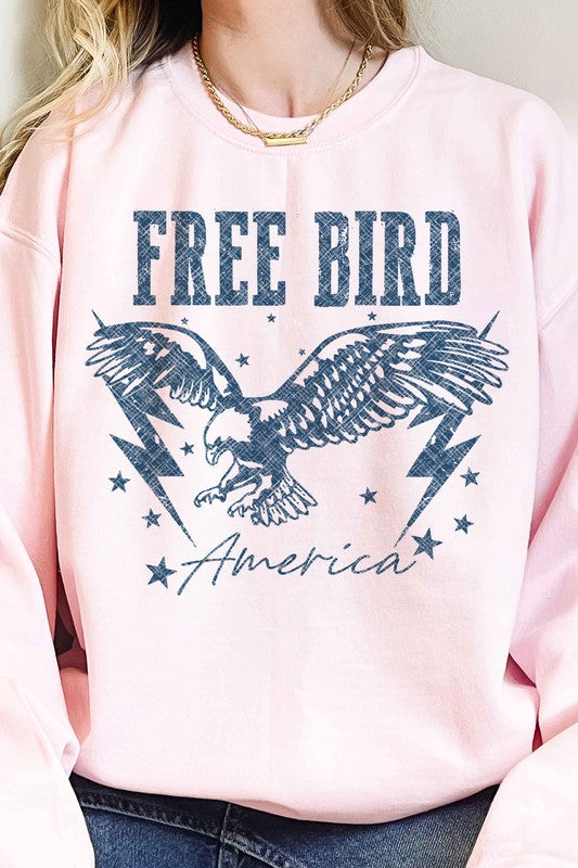 FREE BIRD AMERICAN EAGLE OVERSIZED SWEATSHIRT - lolaluxeshop