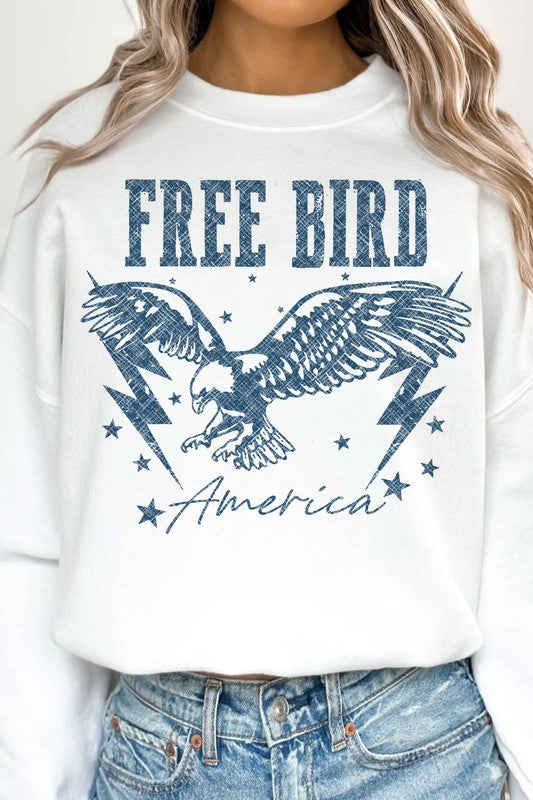 FREE BIRD AMERICAN EAGLE OVERSIZED SWEATSHIRT - lolaluxeshop