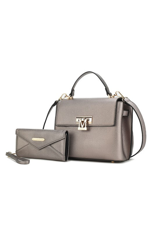 MKF Hadley Satchel Bag with Wristlet by Mia K - lolaluxeshop