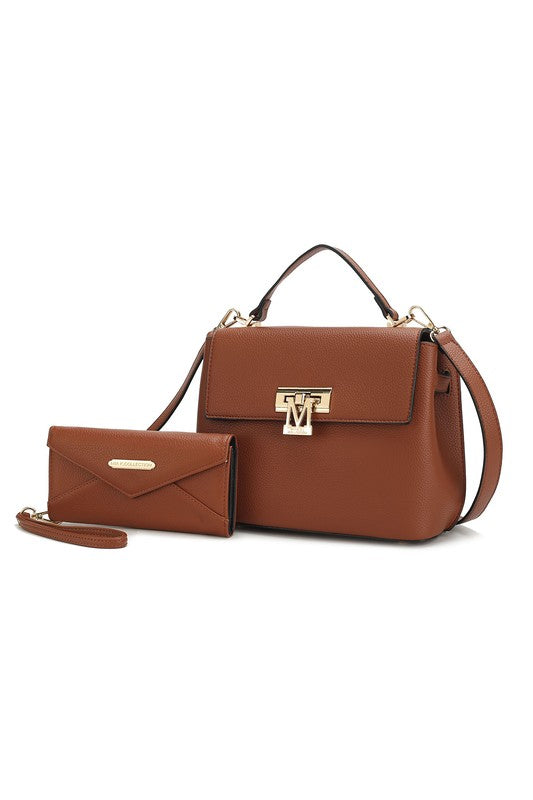 MKF Hadley Satchel Bag with Wristlet by Mia K - lolaluxeshop