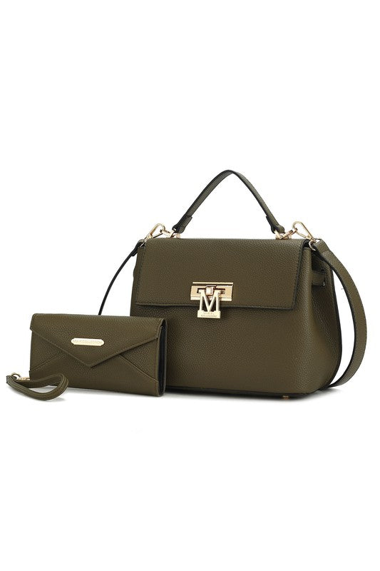 MKF Hadley Satchel Bag with Wristlet by Mia K - lolaluxeshop