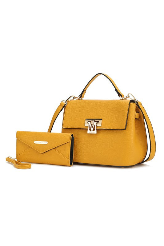 MKF Hadley Satchel Bag with Wristlet by Mia K - lolaluxeshop