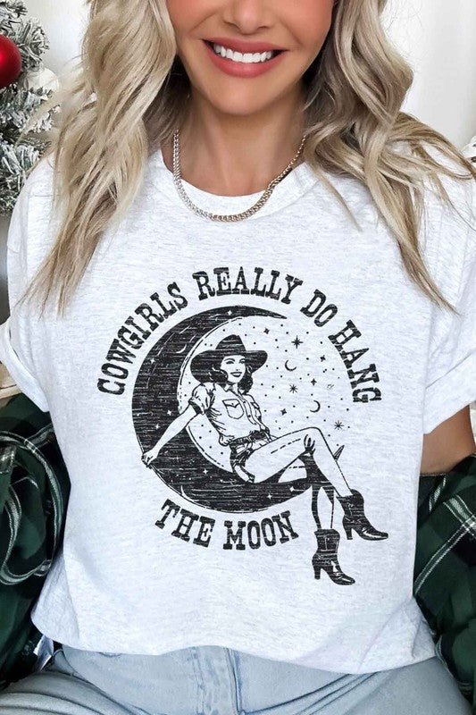 COWGIRLS HAND THE MOON OVERSIZED TEE - lolaluxeshop