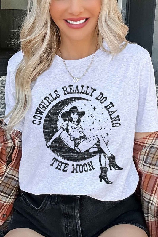 COWGIRLS HAND THE MOON GRAPHIC TEE - lolaluxeshop