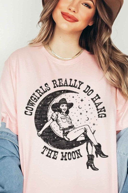 COWGIRLS HAND THE MOON GRAPHIC TEE - lolaluxeshop