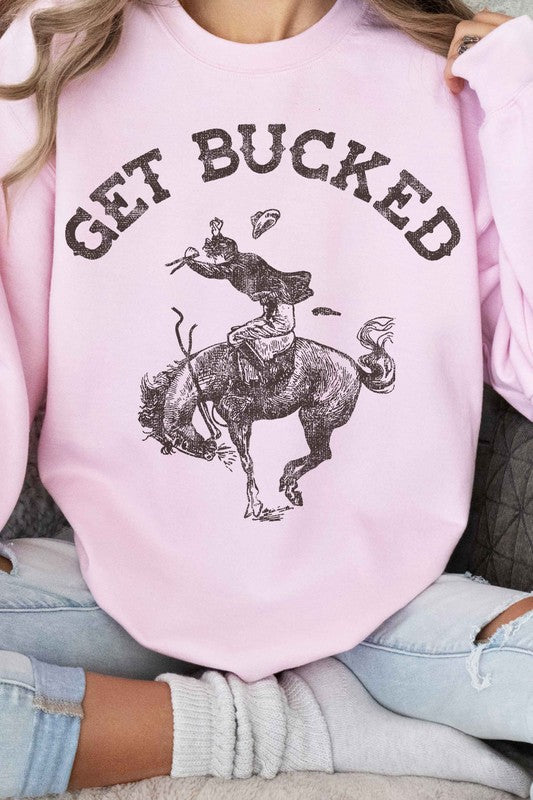 GET BUCKED WESTERN COUNTRY GRAPHIC SWEATSHIRT - lolaluxeshop