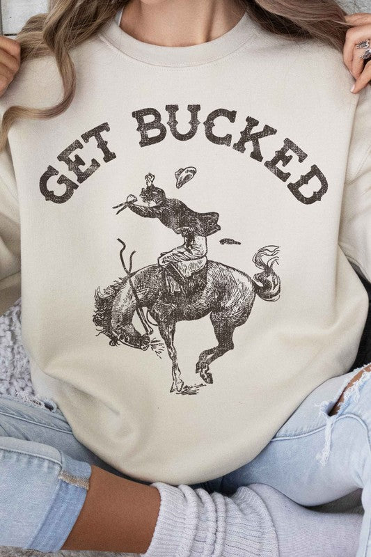 GET BUCKED WESTERN COUNTRY GRAPHIC SWEATSHIRT - lolaluxeshop