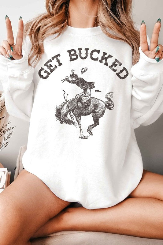 GET BUCKED WESTERN COUNTRY GRAPHIC SWEATSHIRT - lolaluxeshop