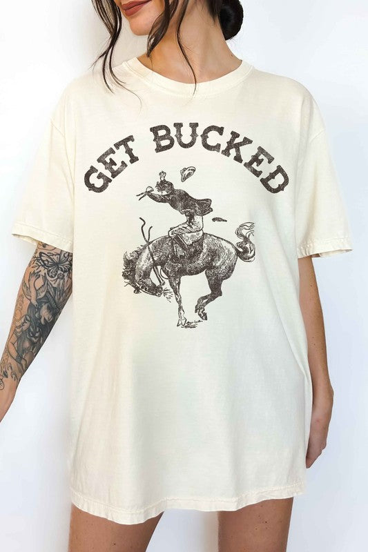 GET BUCKED WESTERN COUNTRY OVERSIZED GRAPHIC TEE - lolaluxeshop