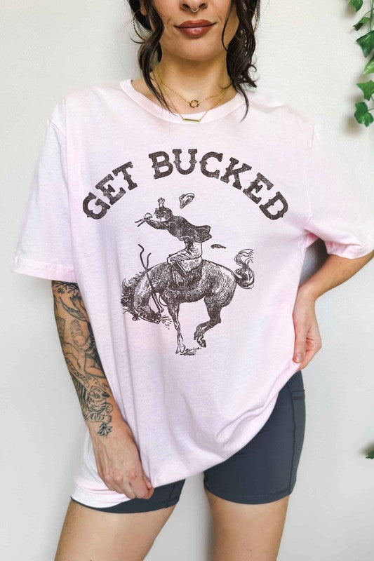 GET BUCKED WESTERN COUNTRY OVERSIZED GRAPHIC TEE - lolaluxeshop