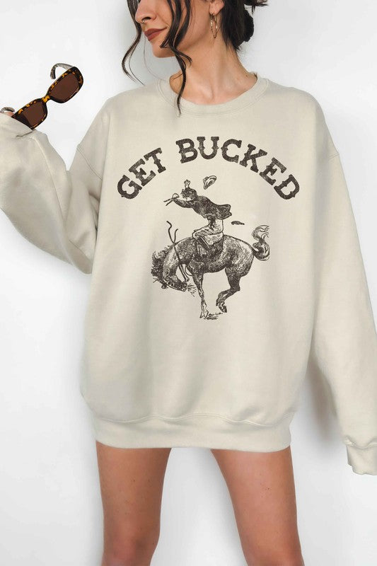 GET BUCKED WESTERN COUNTRY OVERSIZED SWEATSHIRT - lolaluxeshop