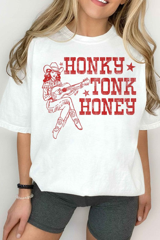 HONKY TONK HONEY WESTERN GRAPHIC TEE - lolaluxeshop