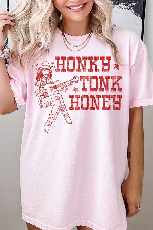 HONKY TONK HONEY WESTERN GRAPHIC TEE - lolaluxeshop