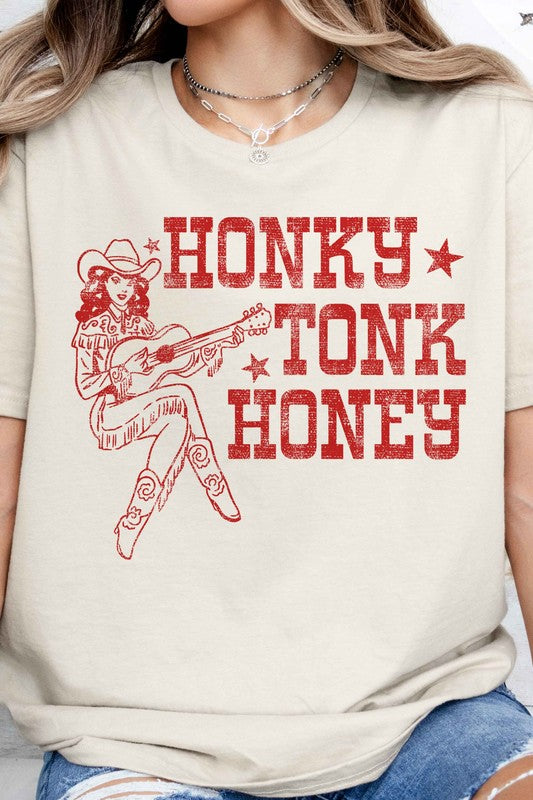 HONKY TONK HONEY WESTERN GRAPHIC TEE - lolaluxeshop