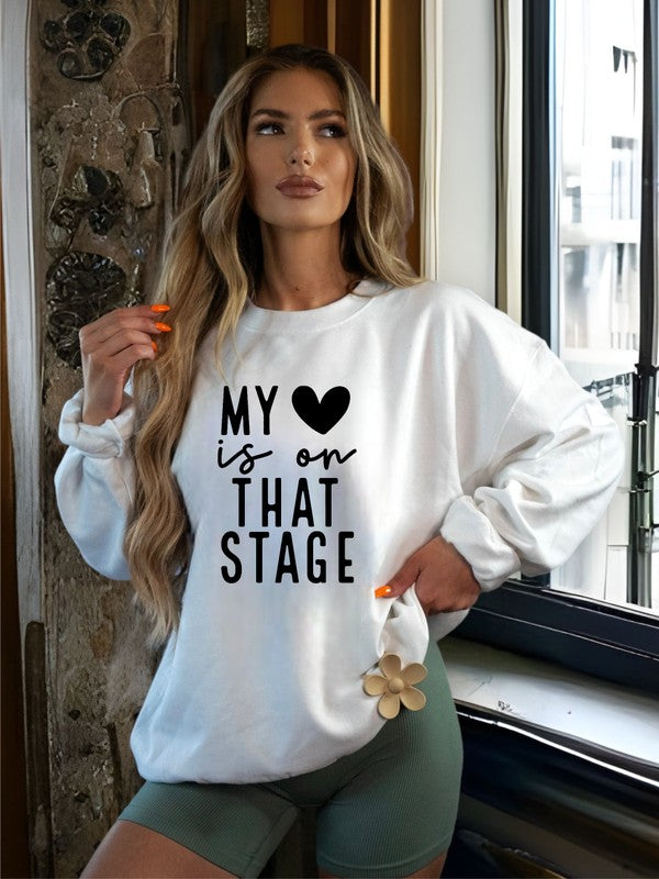 My Heart is On That Stage Crewneck Sweatshirt - lolaluxeshop