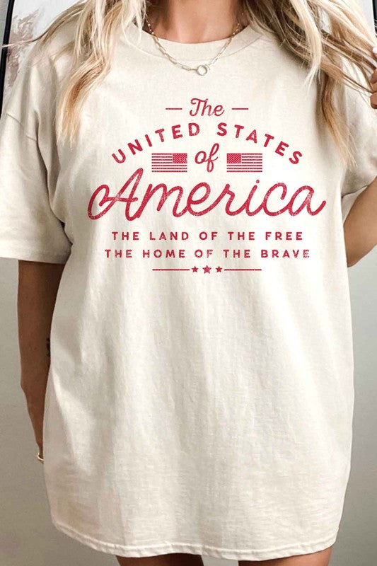 UNITED STATES OF AMERICA OVERSIZED TEE - lolaluxeshop