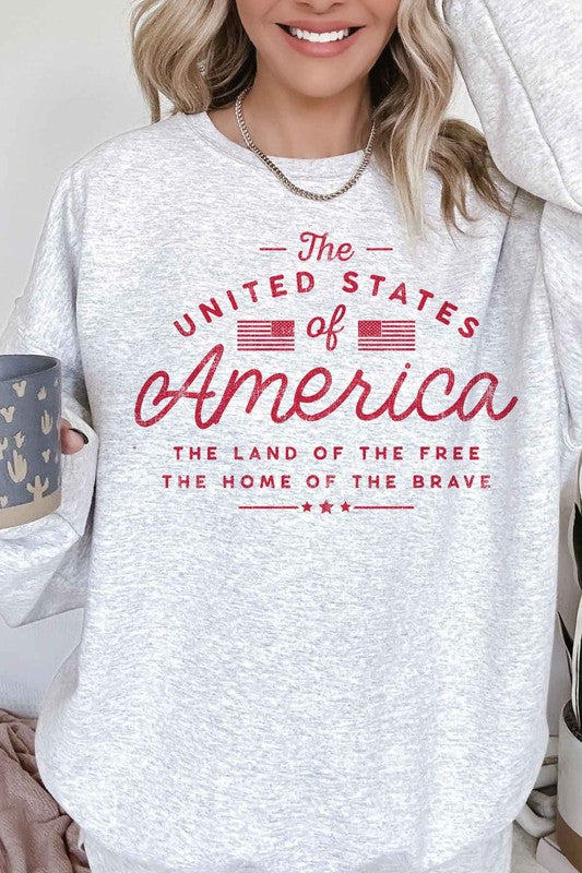 UNITED STATES OF AMERICA OVERSIZED SWEATSHIRT - lolaluxeshop