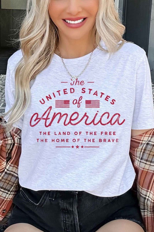 UNITED STATES OF AMERICA GRAPHIC TEE - lolaluxeshop