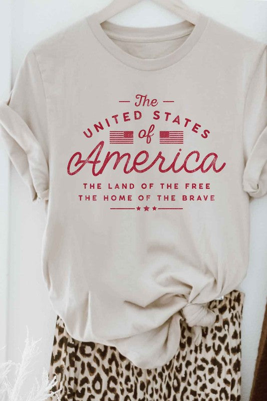 UNITED STATES OF AMERICA GRAPHIC TEE - lolaluxeshop