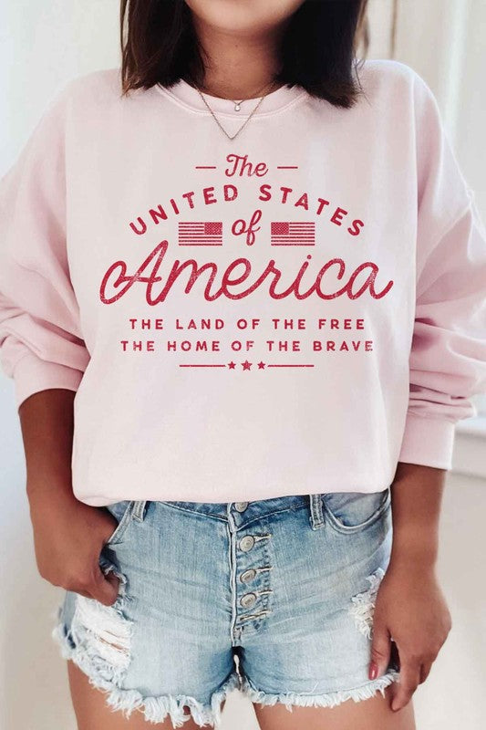 UNITED STATES OF AMERICA GRAPHIC SWEATSHIRT - lolaluxeshop