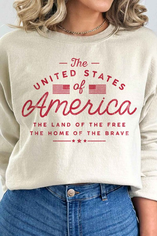 UNITED STATES OF AMERICA GRAPHIC SWEATSHIRT - lolaluxeshop