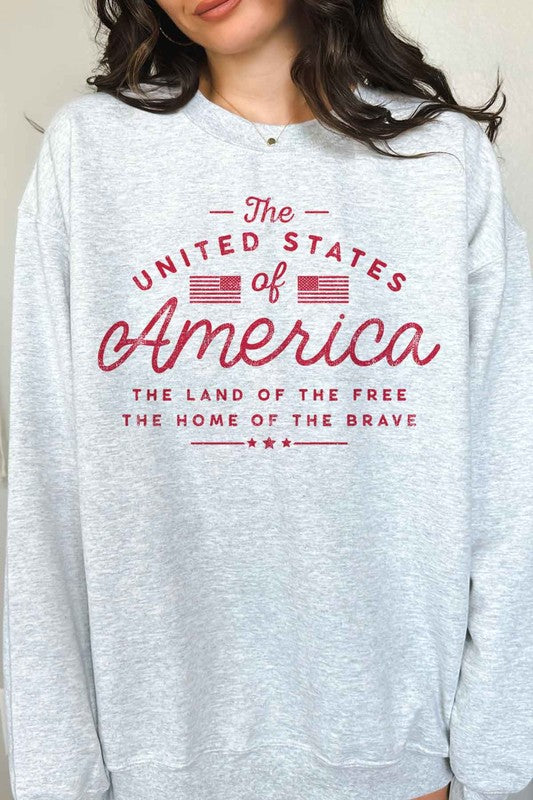 UNITED STATES OF AMERICA GRAPHIC SWEATSHIRT - lolaluxeshop