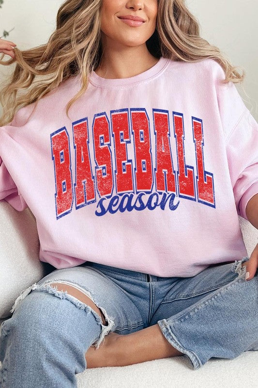 Baseball Oversized Graphic Fleece Sweatshirts - lolaluxeshop