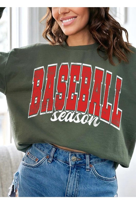 Baseball Oversized Graphic Fleece Sweatshirts - lolaluxeshop