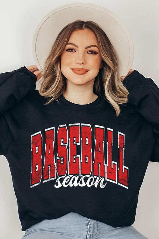 Baseball Oversized Graphic Fleece Sweatshirts - lolaluxeshop