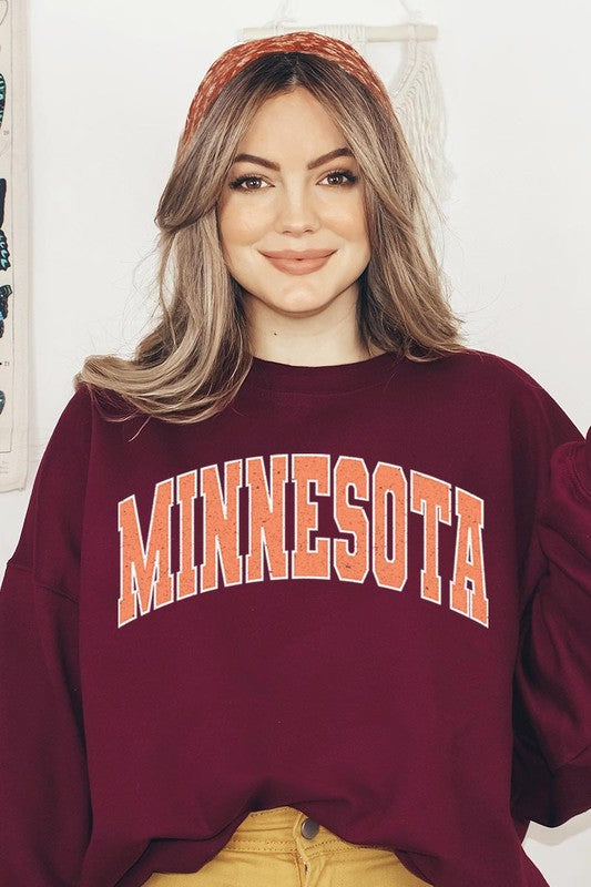 Minnesota State Oversized Graphic Sweatshirts - lolaluxeshop