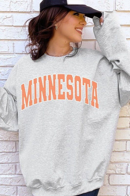 Minnesota State Oversized Graphic Sweatshirts - lolaluxeshop