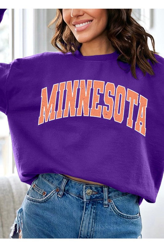 Minnesota State Oversized Graphic Sweatshirts - lolaluxeshop