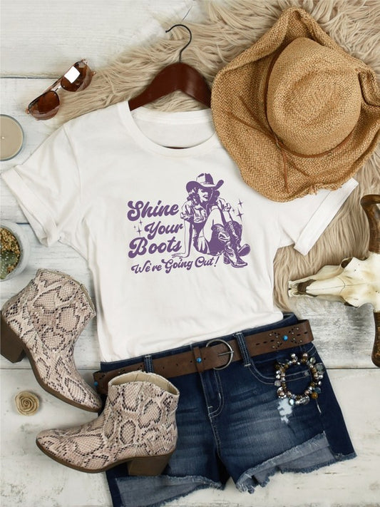 Shine Your Boots Graphic Tee - lolaluxeshop