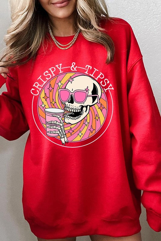 Crispy&Tipsy Graphic Fleece Sweatshirts - lolaluxeshop