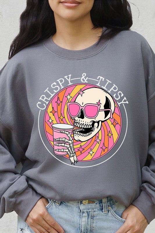 Crispy&Tipsy Graphic Fleece Sweatshirts - lolaluxeshop