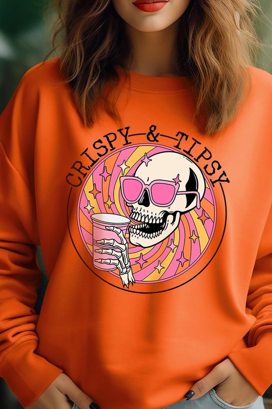 Crispy&Tipsy Graphic Fleece Sweatshirts - lolaluxeshop