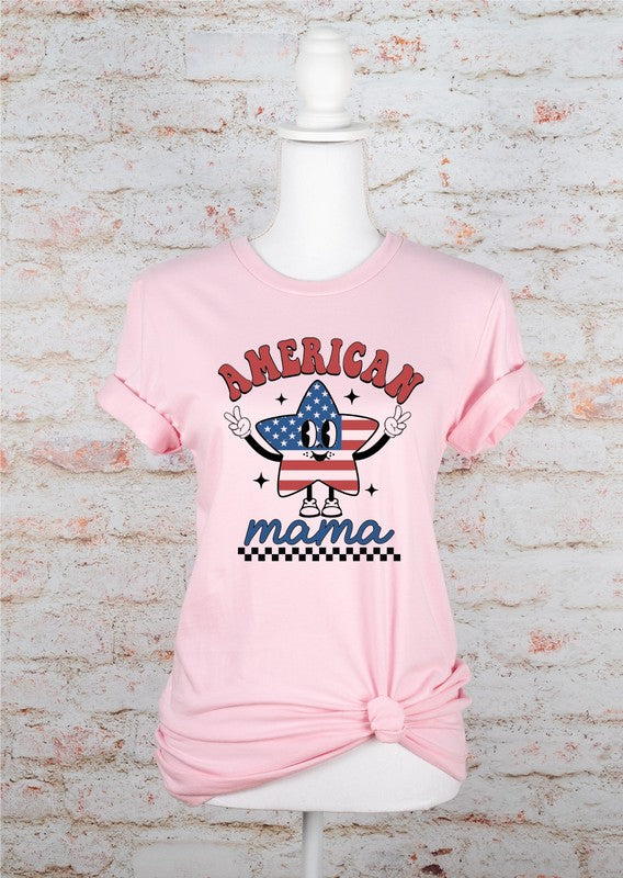 American Mama Star Crew Neck Softstyle Tee - lolaluxeshop