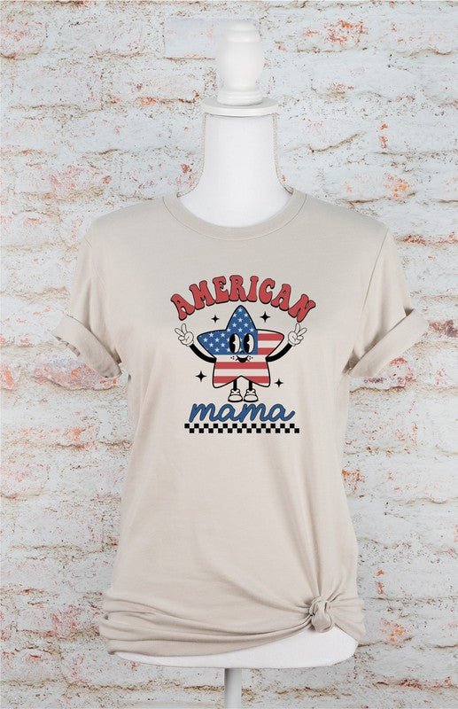 American Mama Star Crew Neck Softstyle Tee - lolaluxeshop